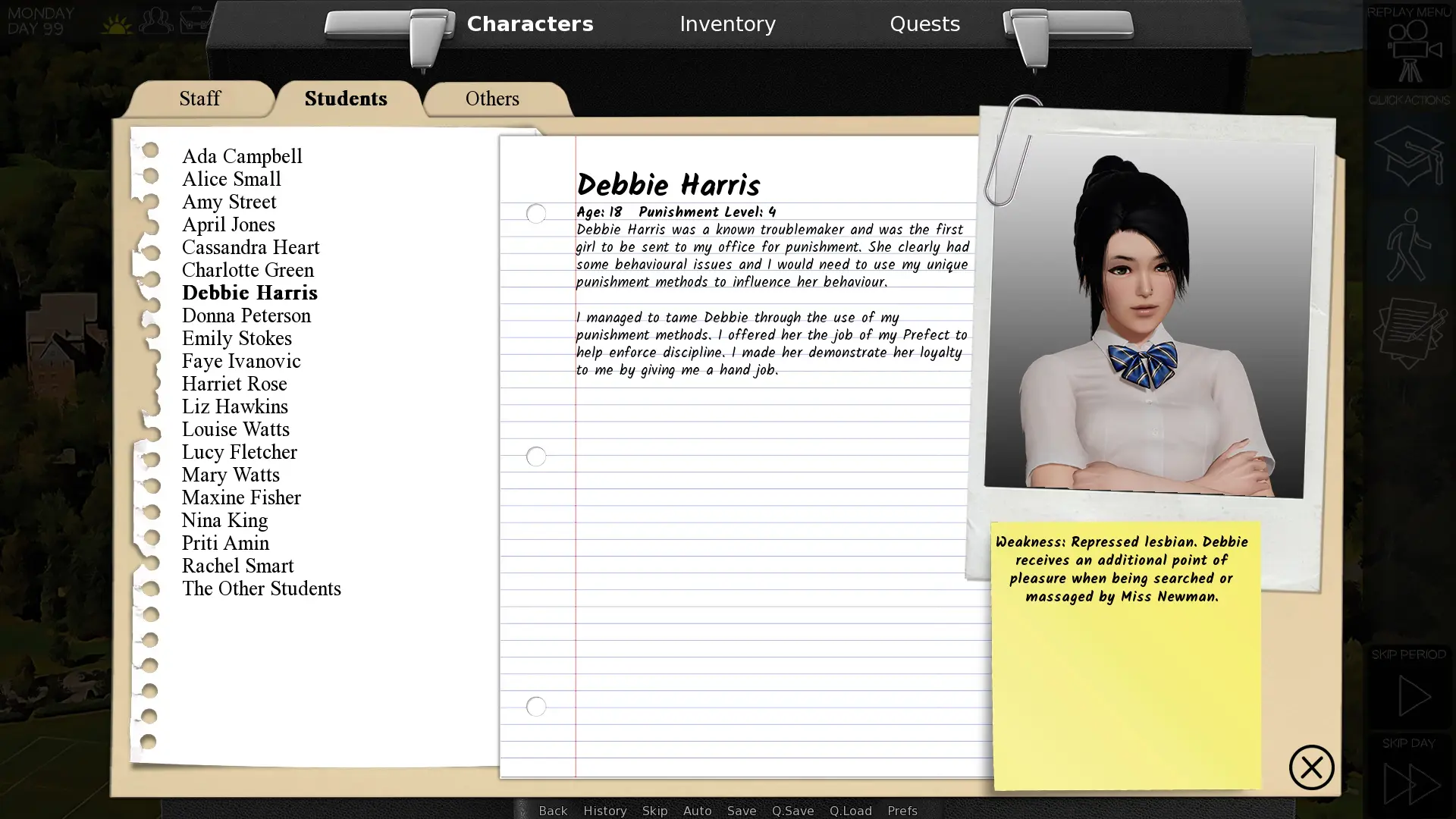 The Headmaster gameplay screenshot 21 (Ren'Py adult game) by Altos and Herdone – free download