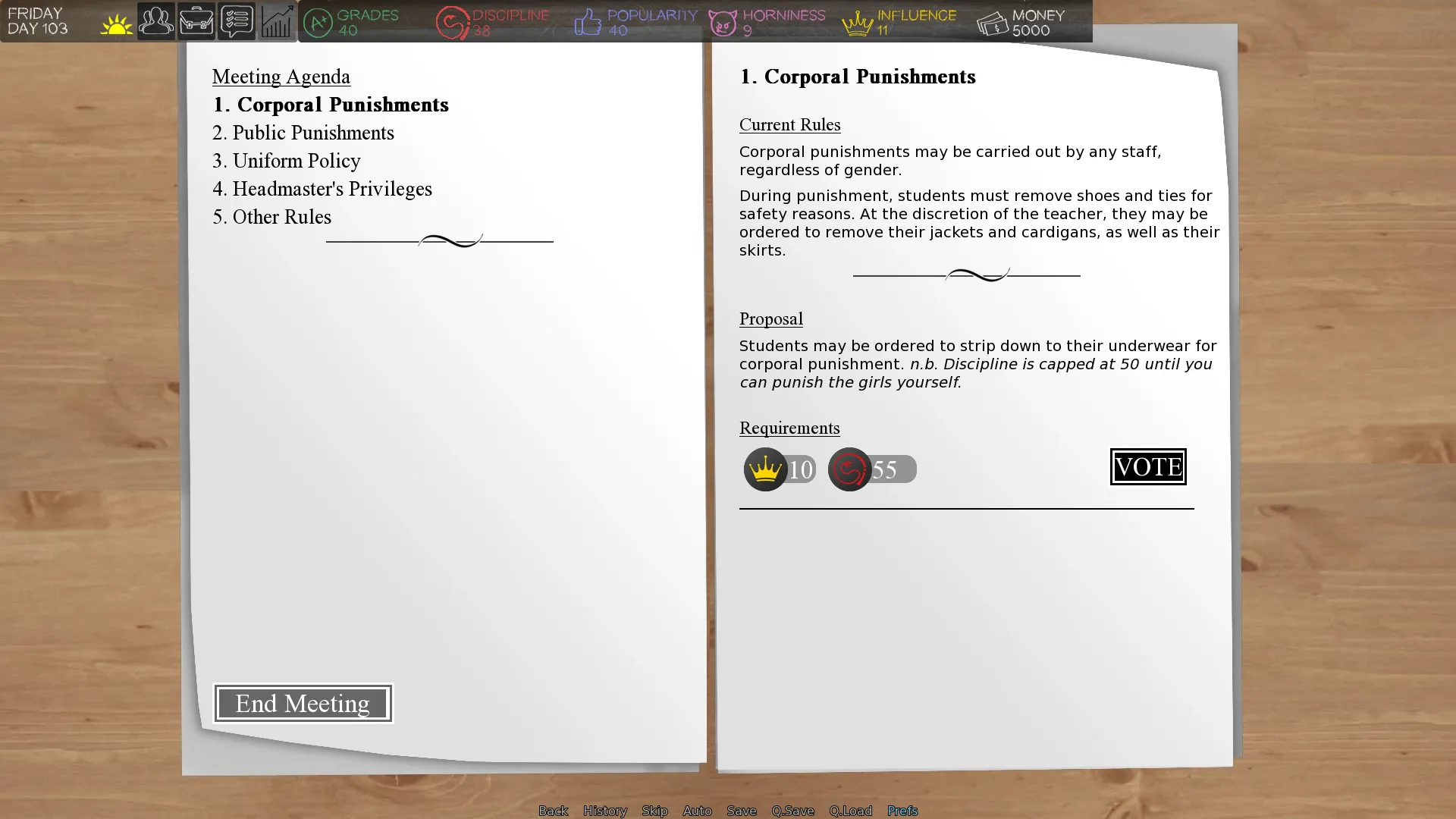The Headmaster gameplay screenshot 16 (Ren'Py adult game) by Altos and Herdone – free download