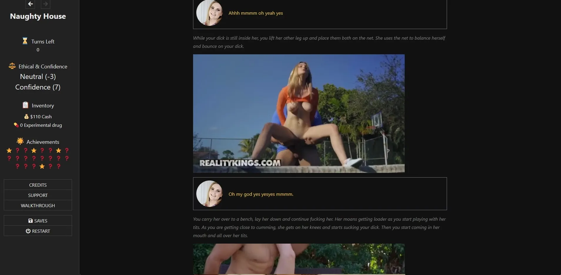 Naughty House gameplay screenshot 2 (HTML adult game) by DrNaughty – free download