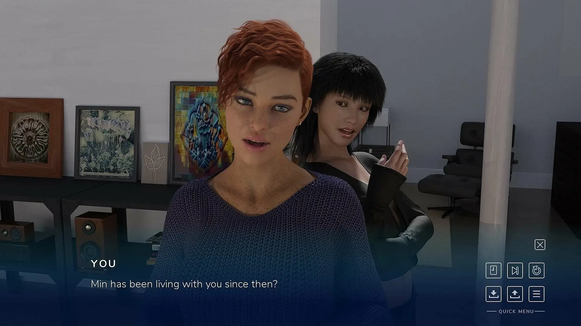 Mirror World gameplay screenshot 2 (Ren'Py adult game) by Profile Games – free download