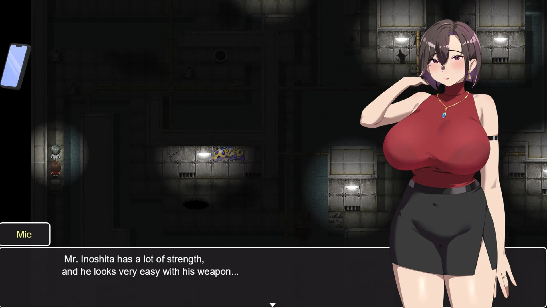 Her Fall in the Last Days gameplay screenshot 2 (RPGM adult game) by Lactose Quest – free download