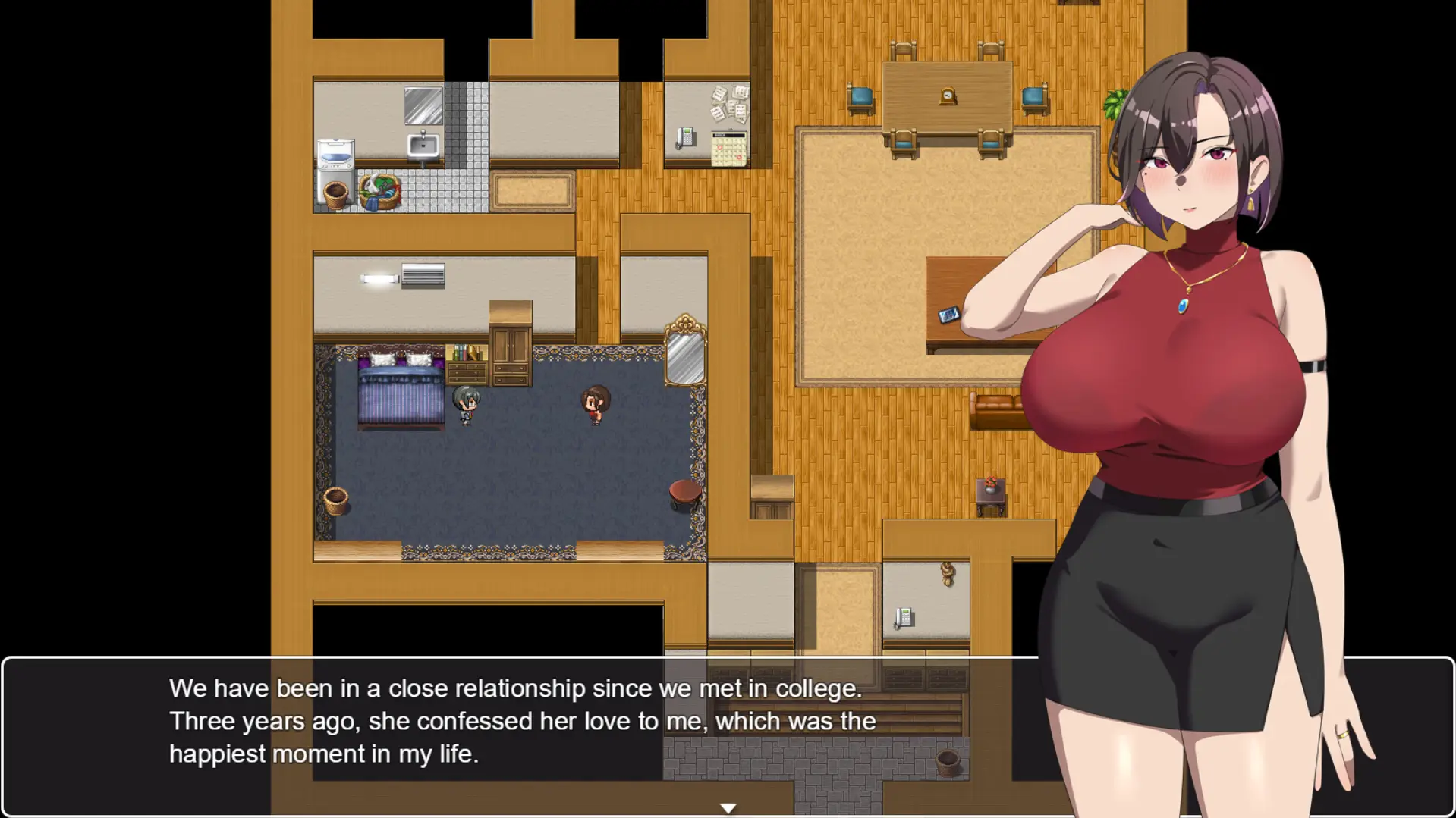 Her Fall in the Last Days gameplay screenshot 5 (RPGM adult game) by Lactose Quest – free download