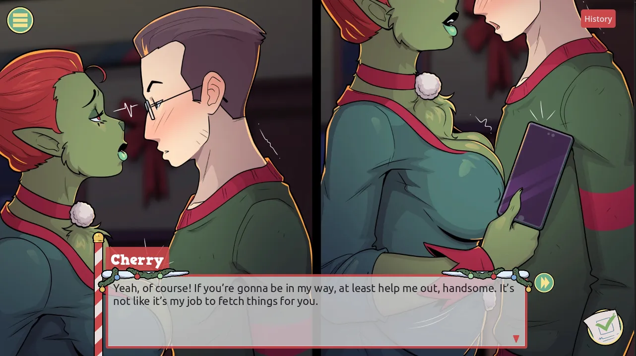 Claus’ Secret Surprise gameplay screenshot 9 (Godot adult game) by Run_666 – free download