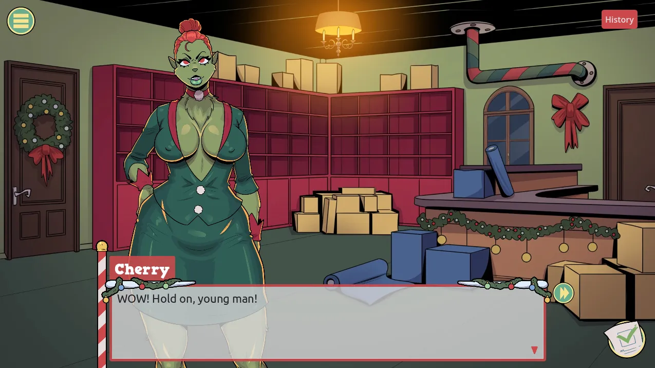 Claus’ Secret Surprise gameplay screenshot 6 (Godot adult game) by Run_666 – free download