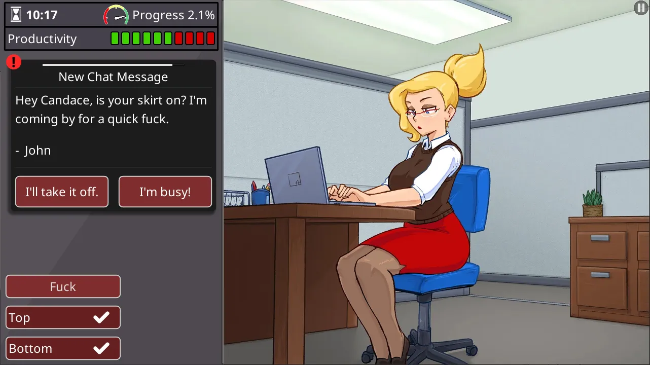 Barely Working gameplay screenshot 2 (Godot adult game) by DPMaker – free download