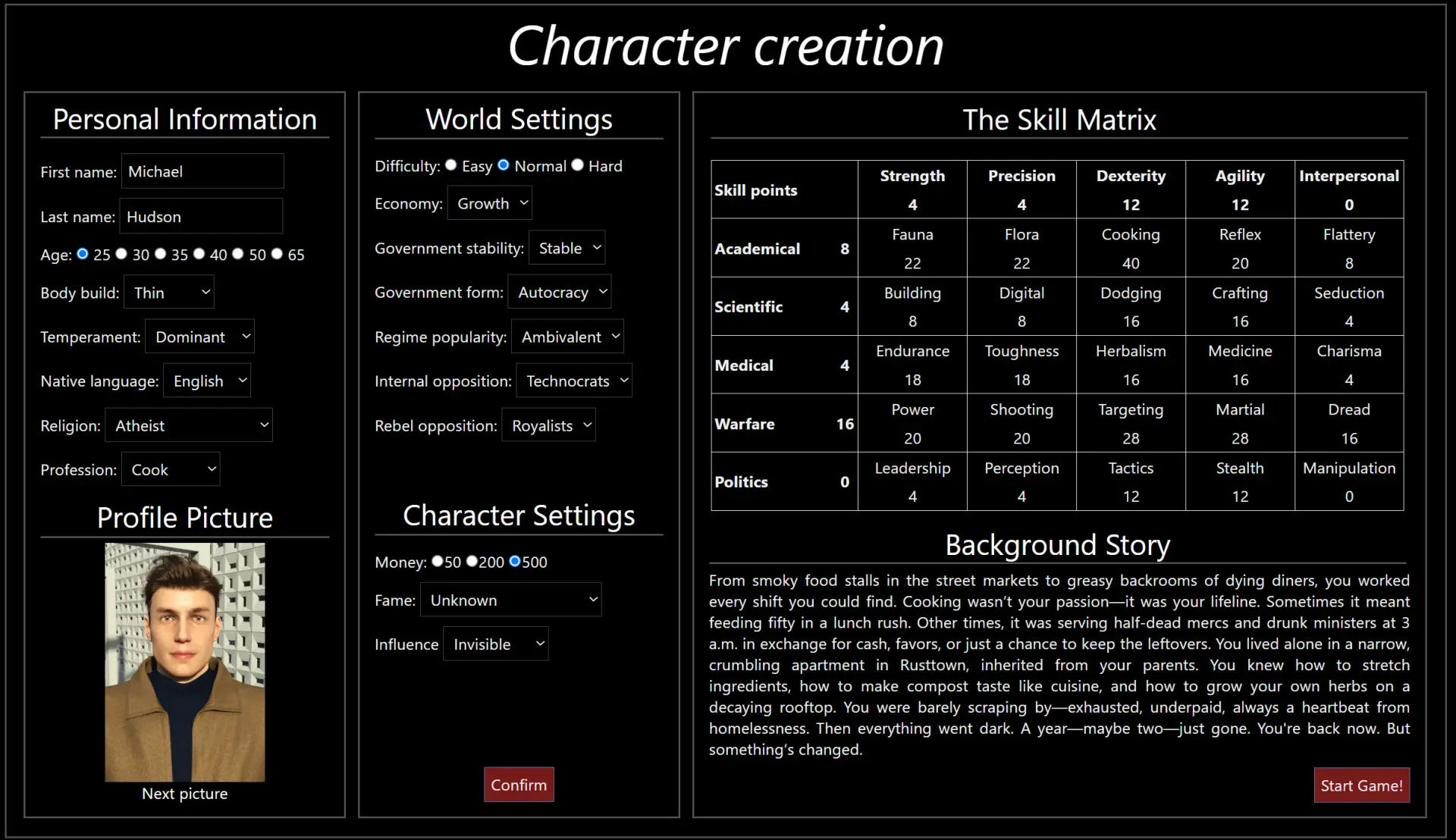 Shards of Mirrors gameplay screenshot 3 (HTML adult game) by WiseGothGames – free download