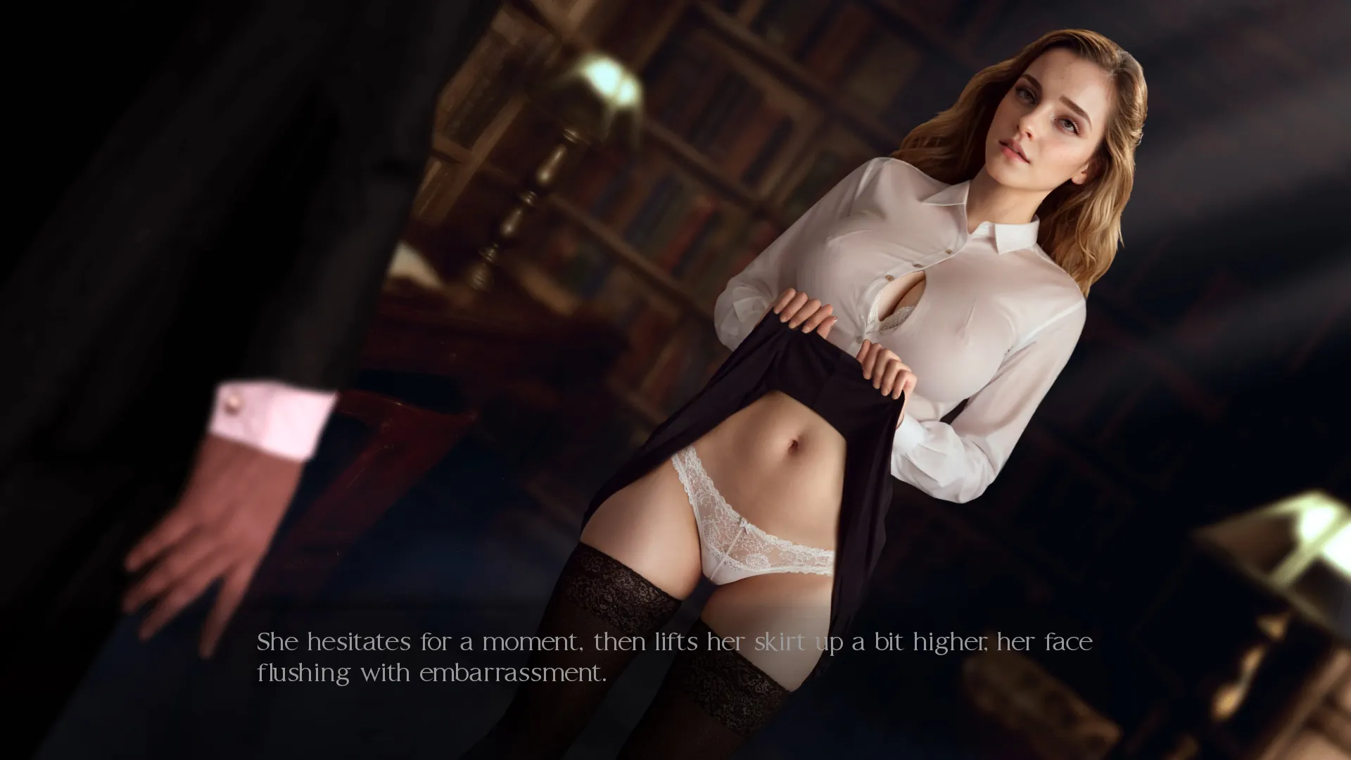 With Hermione gameplay screenshot 1 (Ren'Py adult game) by Kirill Repin – free download