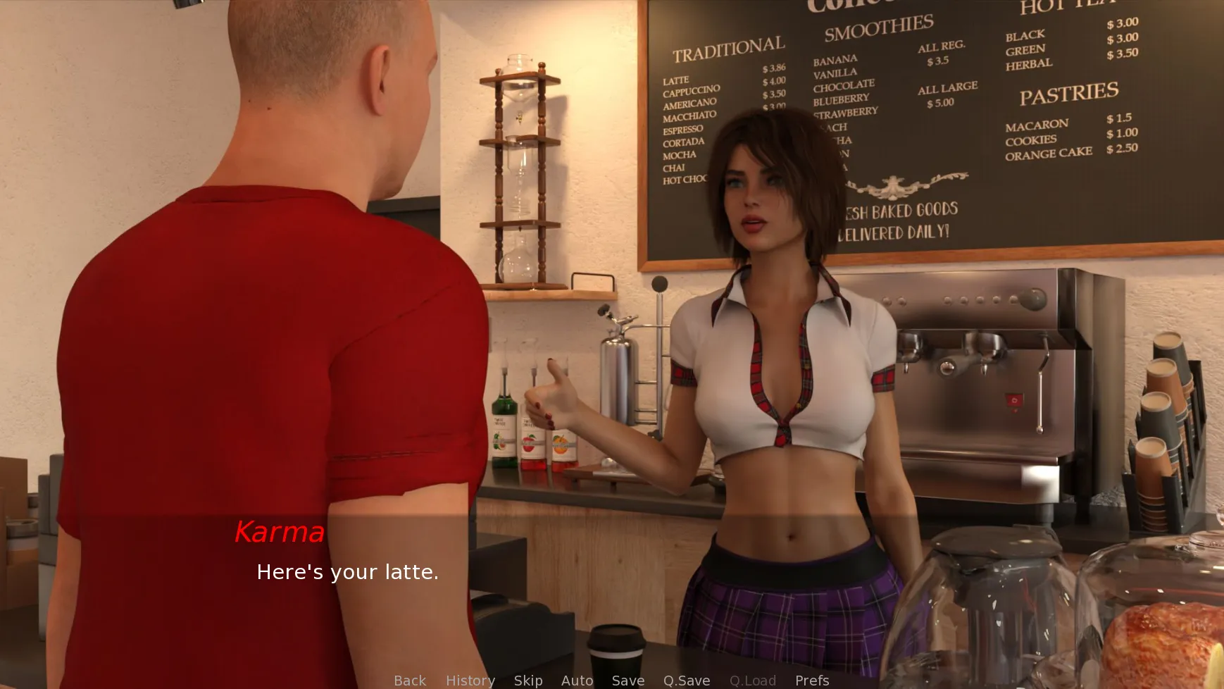 Karma’s Revenge gameplay screenshot 3 (Ren'Py adult game) by IntensiveCareGames – free download
