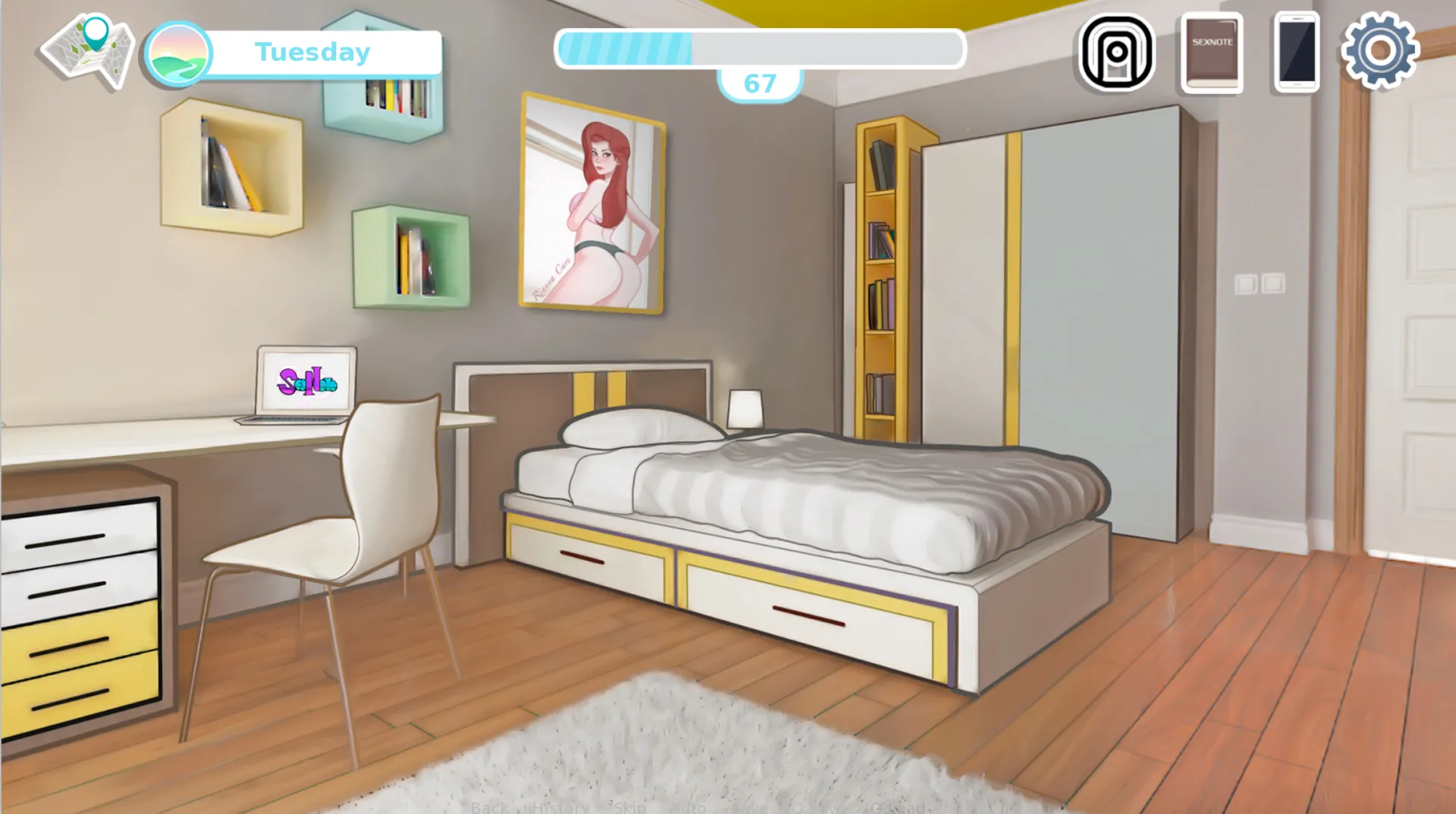 SexNote gameplay screenshot 10 (Ren'Py adult game) by JamLiz – free download