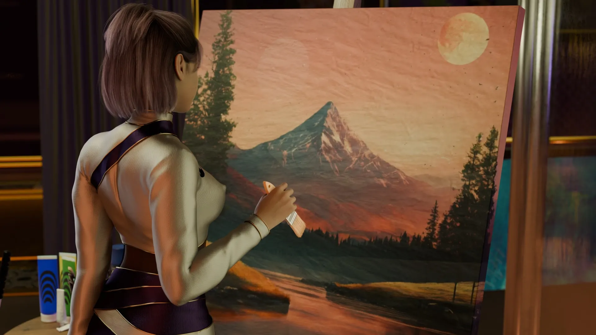 Violet Sunset gameplay screenshot 14 (Ren'Py adult game) by AnnaSeries – free download