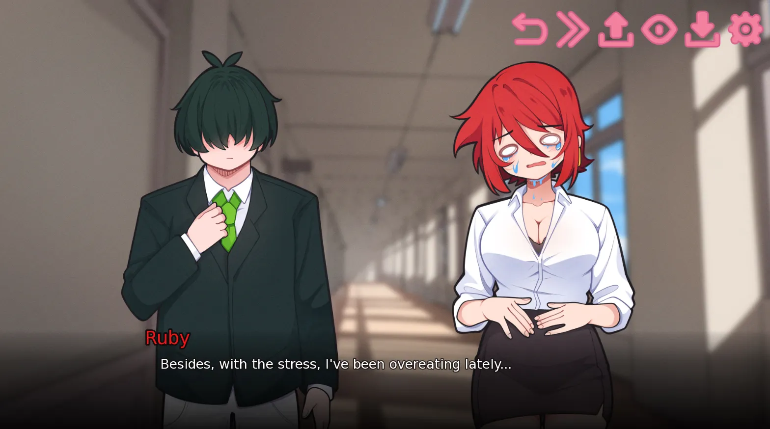 Alone with My Teacher gameplay screenshot 4 (Ren'Py adult game) by Ghelber – free download