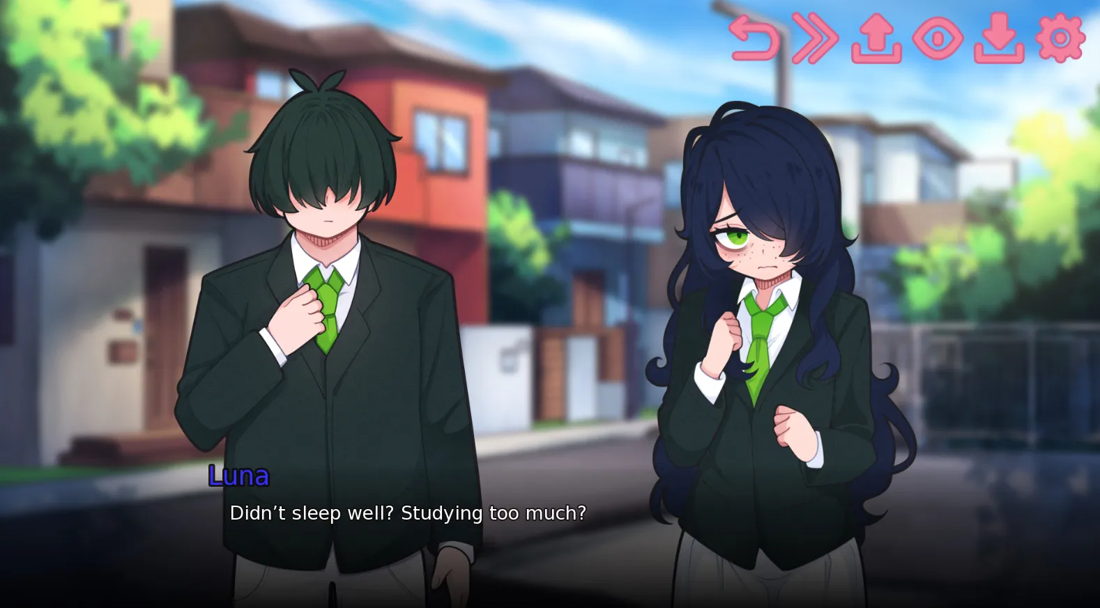Alone with My Teacher gameplay screenshot 1 (Ren'Py adult game) by Ghelber – free download