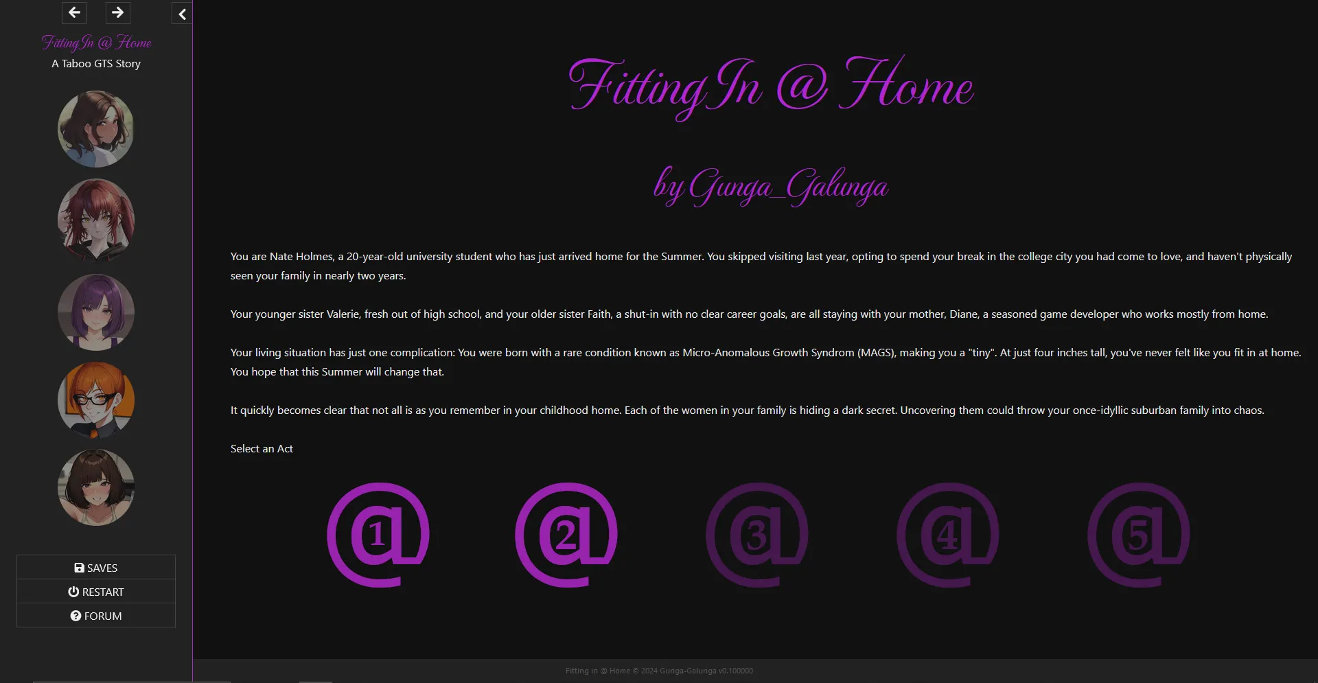 Fitting in @ Home gameplay screenshot 3 (HTML adult game) by Gunga_Galunga – free download