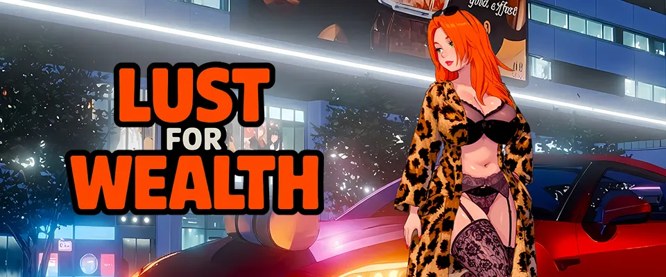 Lust for Wealth cover 0.4 Public – Ren'Py adult game by HotGameDev free download