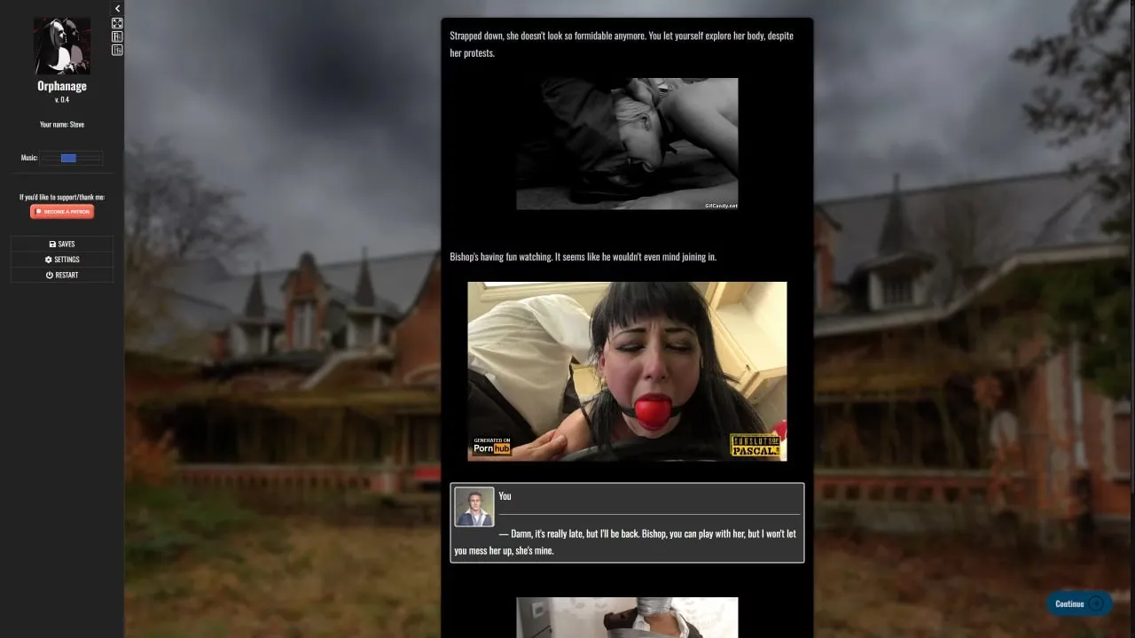 Orphanage gameplay screenshot 3 (HTML adult game) by The – free download