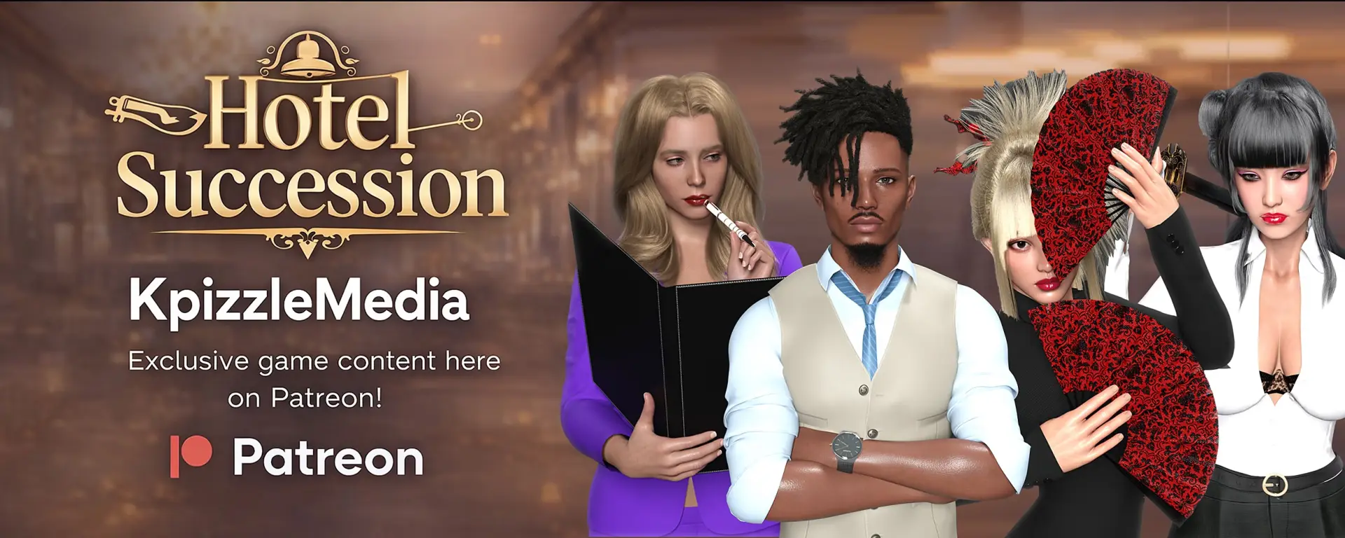Hotel Succession cover Ch.1 - Full – Ren'Py adult game by KpizzleMedia free download