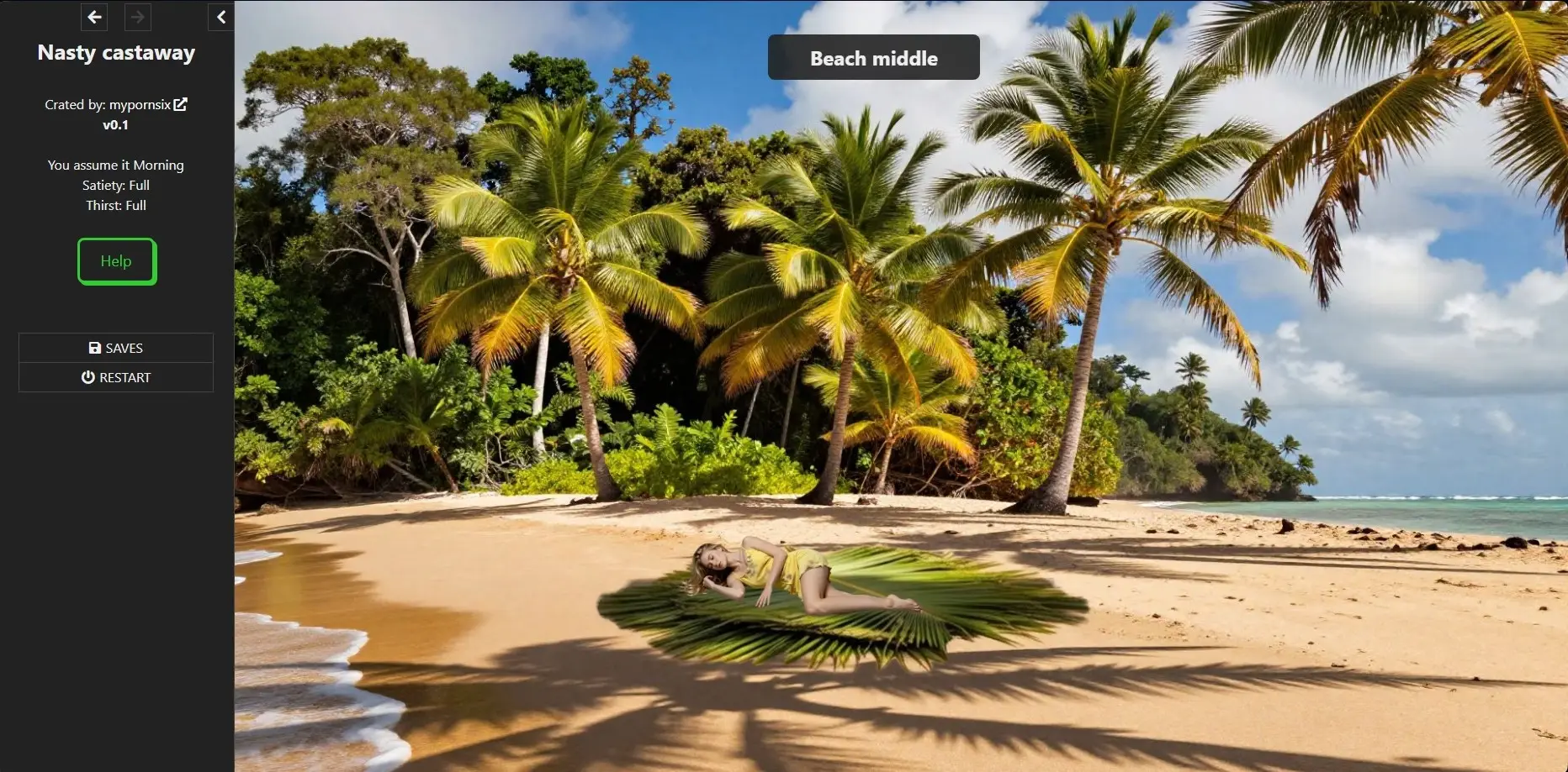 Nasty Castaway gameplay screenshot 2 (HTML adult game) by mypornsix – free download
