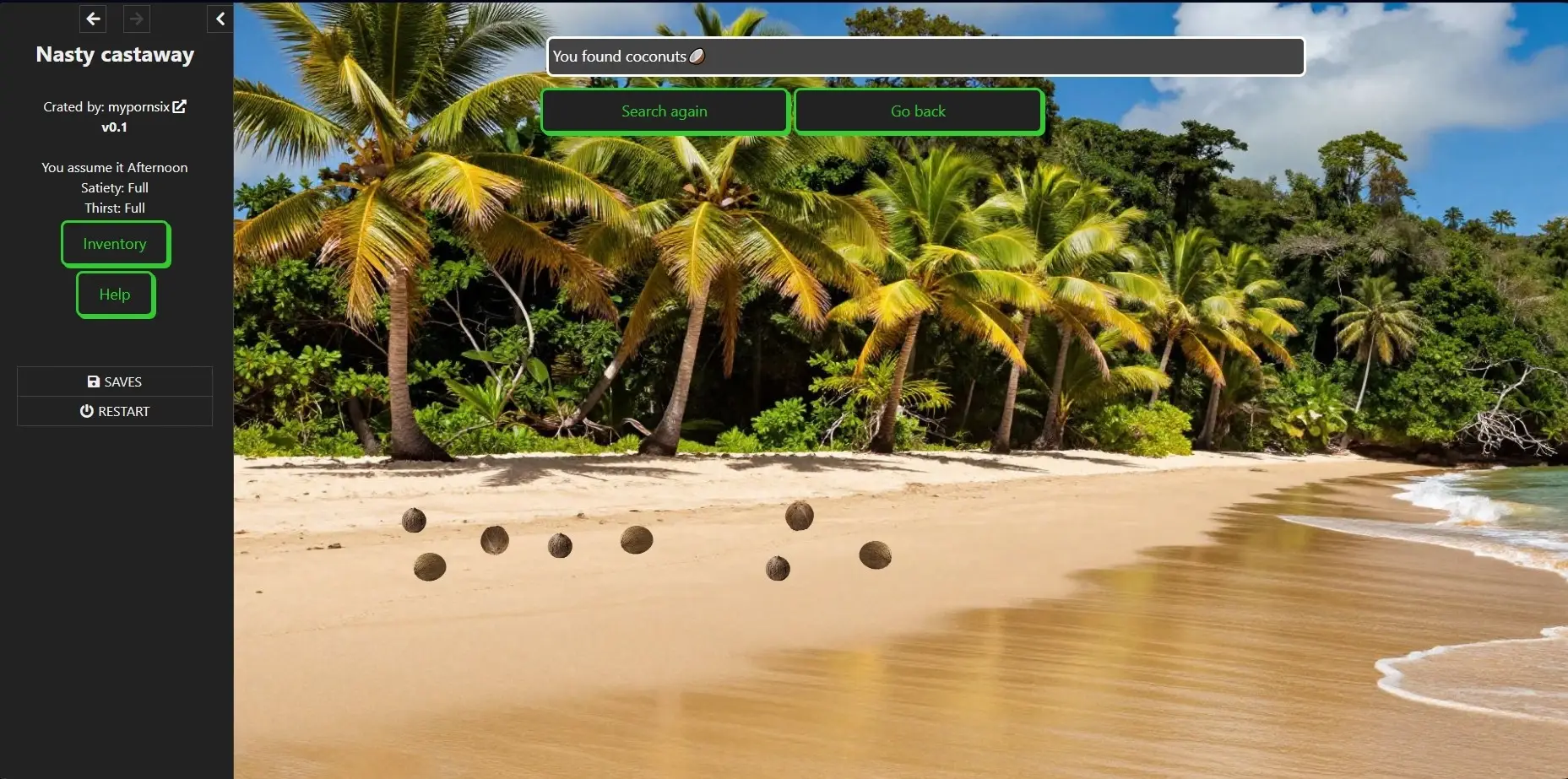 Nasty Castaway gameplay screenshot 6 (HTML adult game) by mypornsix – free download