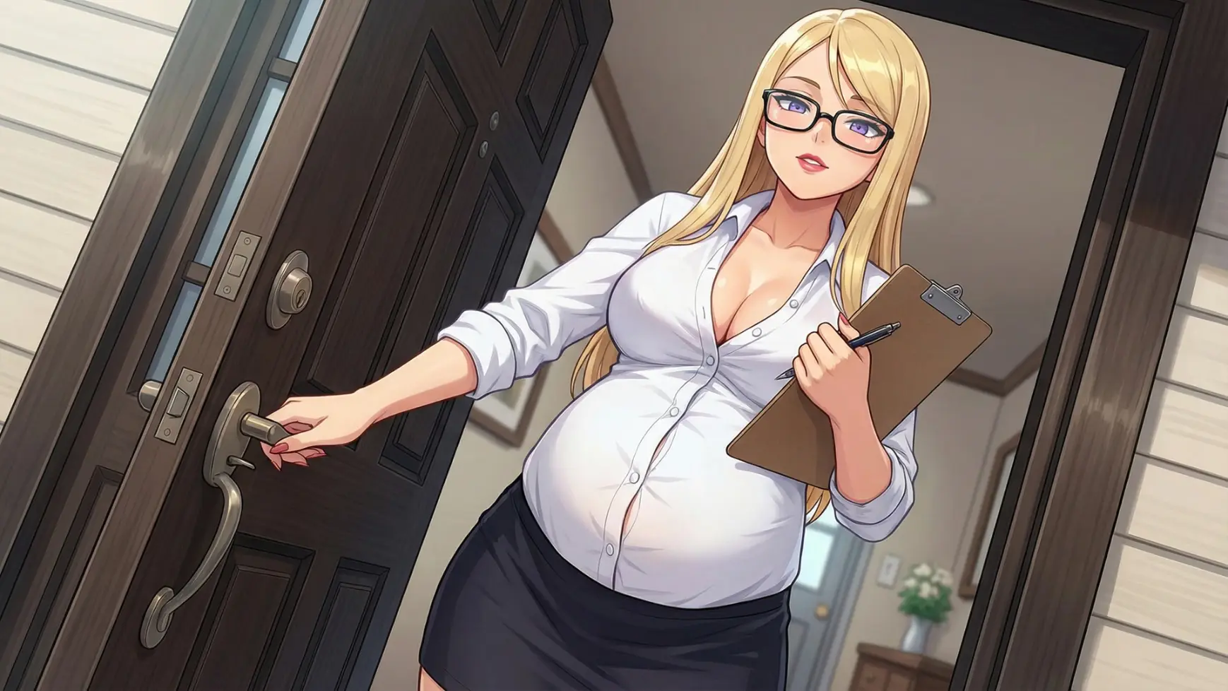 Pregnant Roommates, Send Help! gameplay screenshot 1 (Ren'Py adult game) by Immoral Studios Patron – free download