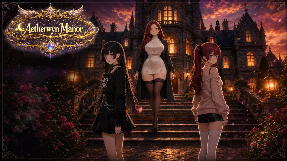 Aetherwyn Manor cover Prologue – Ren'Py adult game by Flameheart Games free download