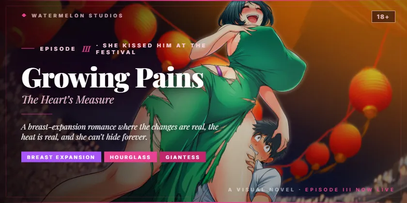 Growing Pains: The Heart’s Measure cover 1.2 – Ren'Py adult game by Watermelon Universe free download