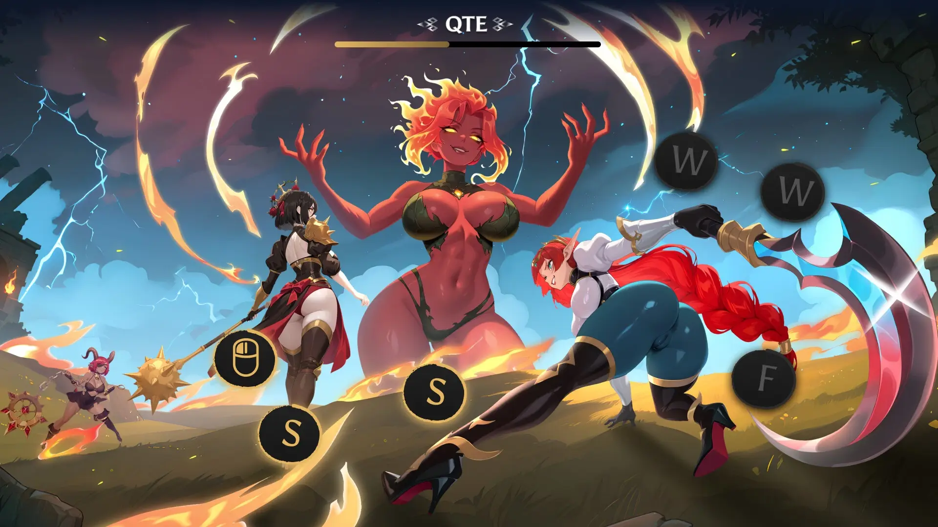 AURA 2: Lust of the Gods gameplay screenshot 2 (Unity adult game) by TopHouse Studio – free download