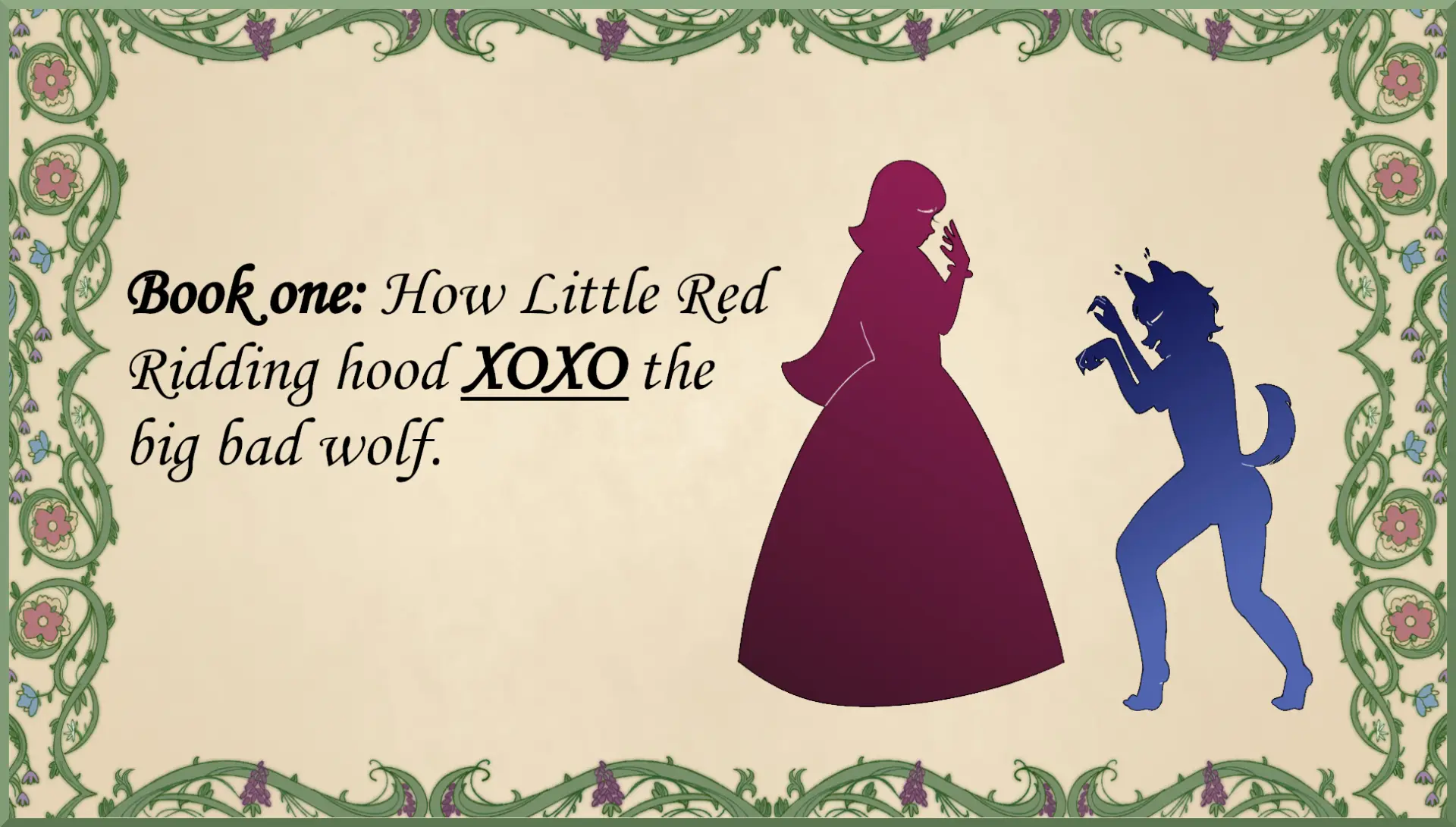 How Little Red Ridding Hood XOXO the Big Bad Wolf cover 1.0 – Ren'Py adult game by Little Reds Helper free download