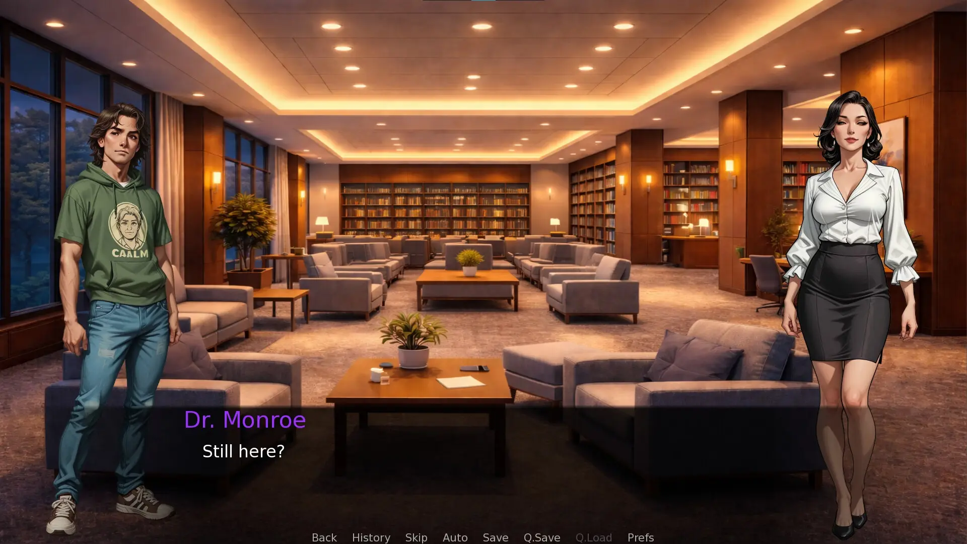 After Hours: Lines of Desire gameplay screenshot 4 (Ren'Py adult game) by AfterHours Interactive – free download