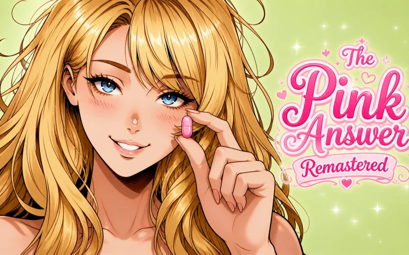 The Pink Answer Remastered cover 1.0R – Ren'Py adult game by MobsterCorgi free download
