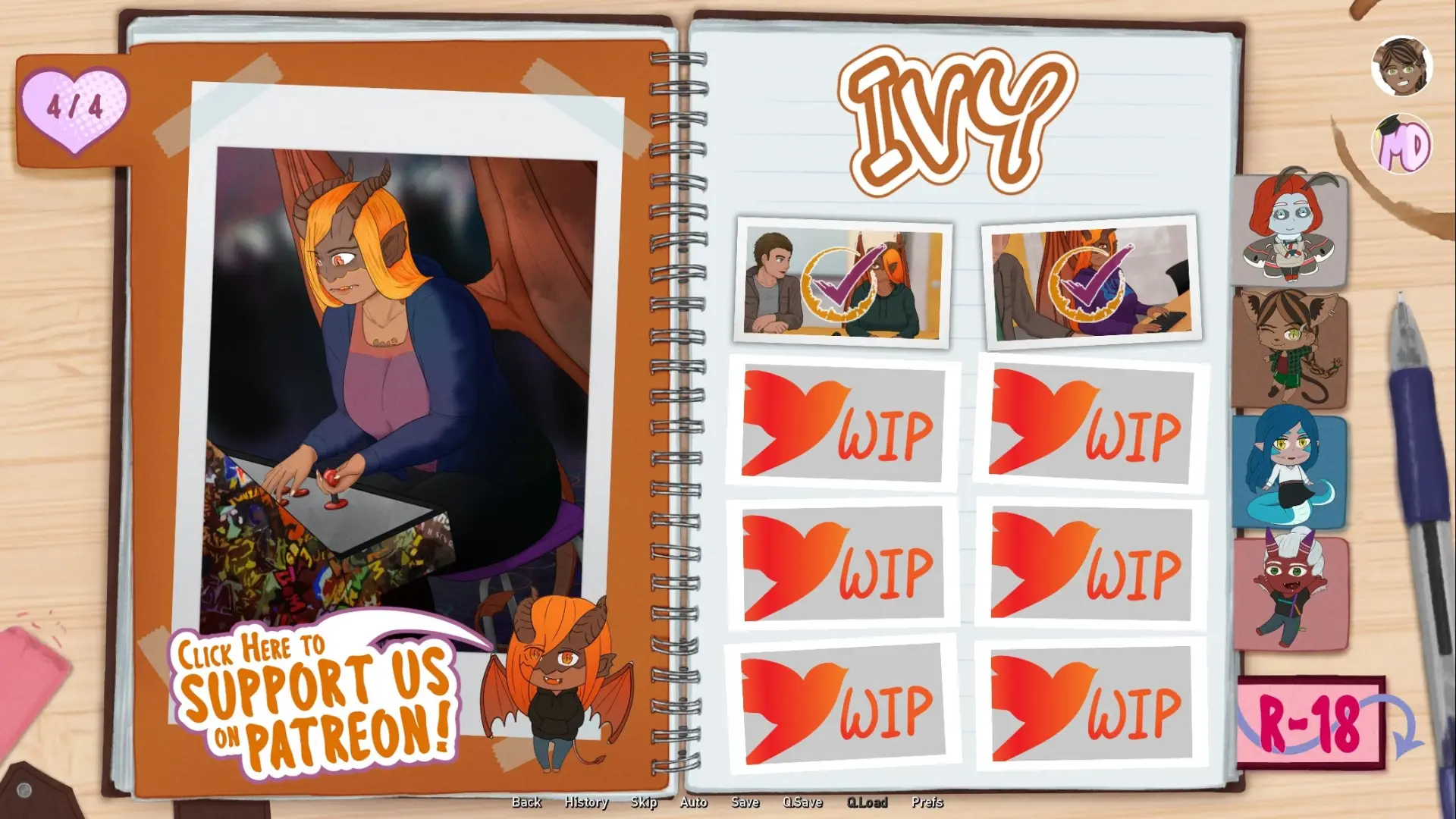 Monster’s Degree gameplay screenshot 8 (Ren'Py adult game) by ThibsArt – free download