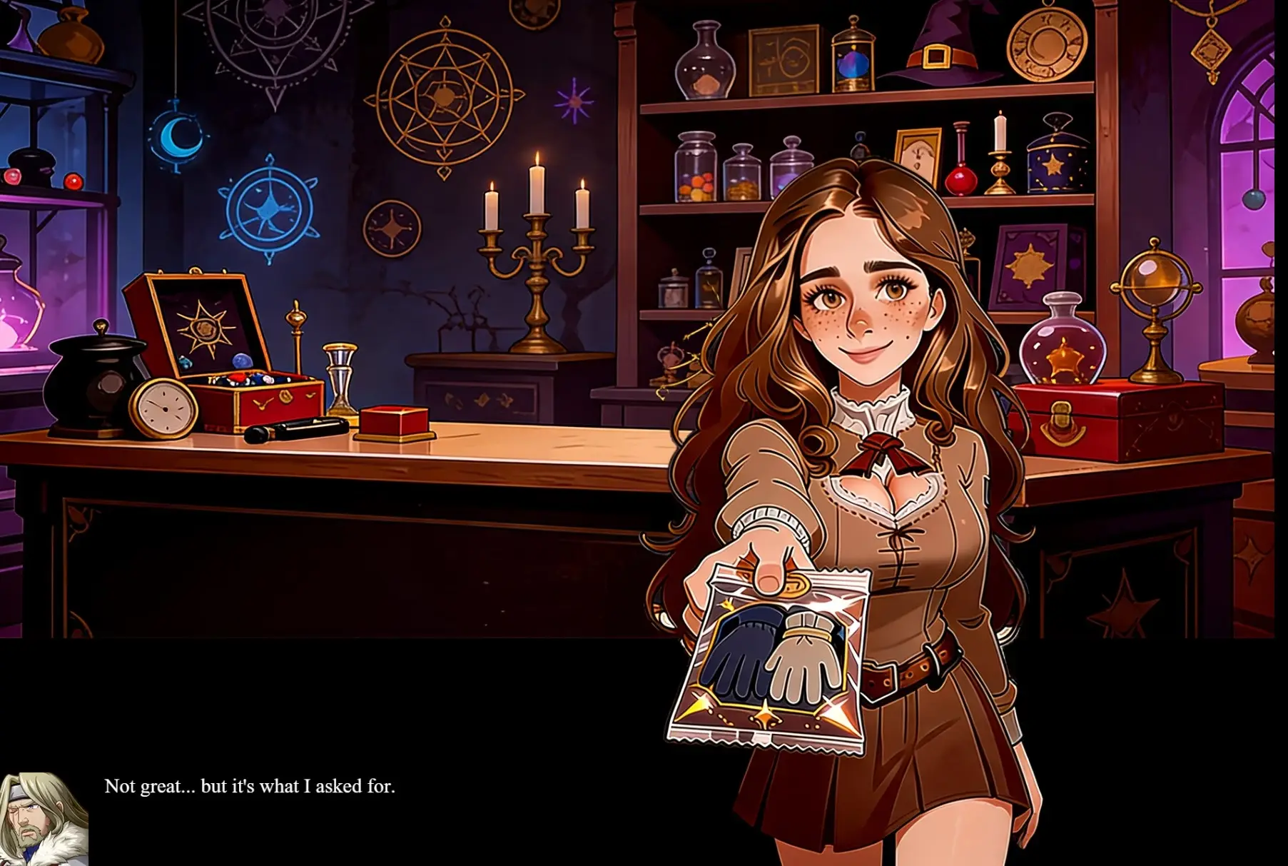 Hogwarts Magic Shop gameplay screenshot 1 (RPGM adult game) by Swan Cliff Archmage – free download