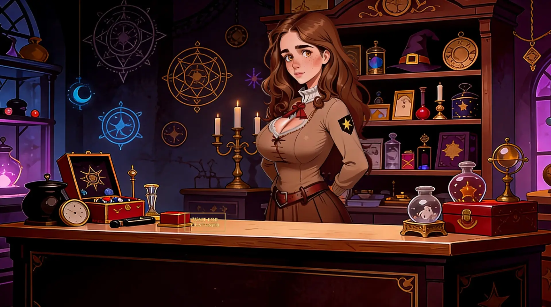 Hogwarts Magic Shop gameplay screenshot 3 (RPGM adult game) by Swan Cliff Archmage – free download