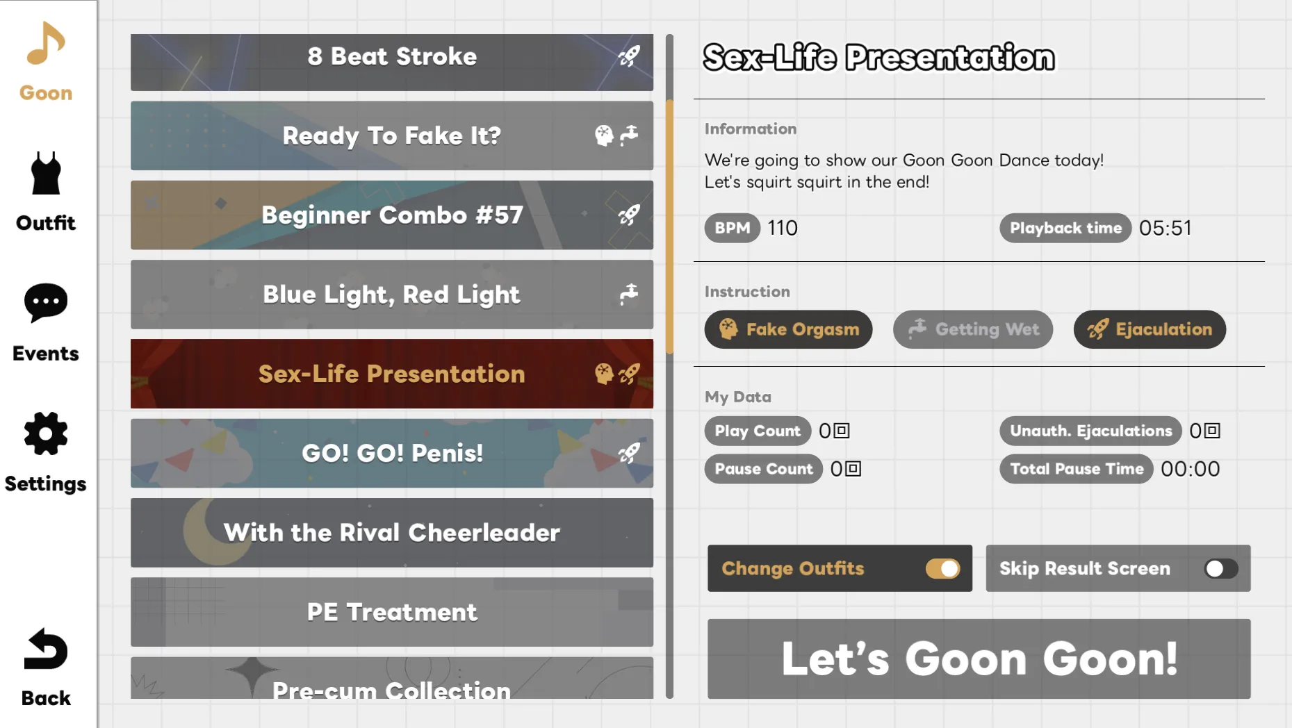 G-G-G Goon Goon Gooner!! gameplay screenshot 3 (Godot adult game) by illujam – free download