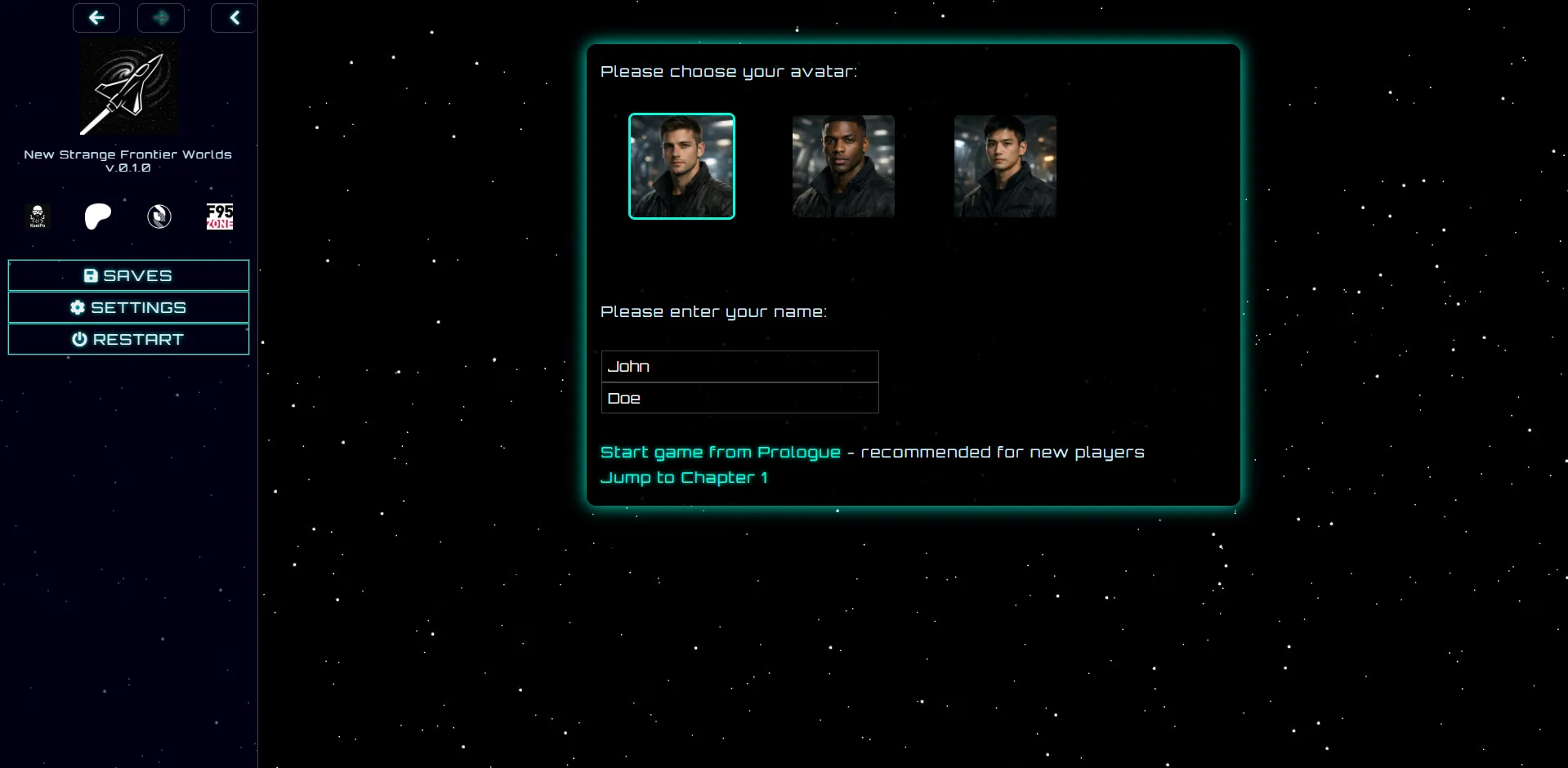 New Strange Frontier Worlds gameplay screenshot 1 (HTML adult game) by KseiPo – free download
