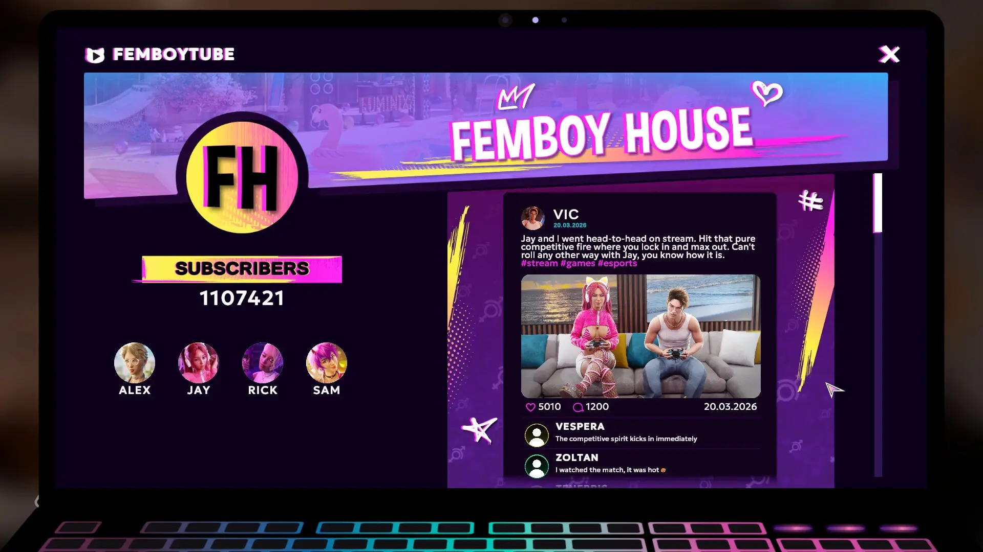 Femboy Next Door gameplay screenshot 12 (Unity adult game) by Lewd Star – free download
