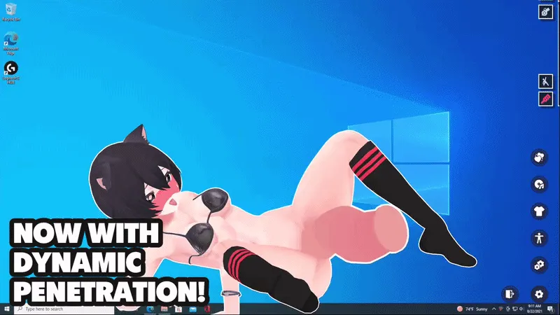 Neko Desktop Pet 2 gameplay screenshot 4 (Unity adult game) by SatyrKing – free download