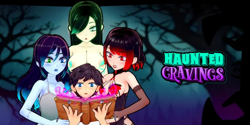 Haunted Gravings cover Demo – Ren'Py adult game by StrawniteGames free download