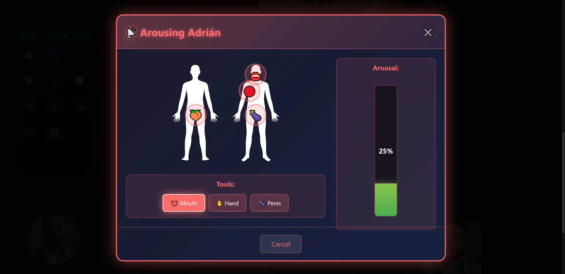 Gayworld app gameplay screenshot 2 (HTML adult game) by Delamugre – free download