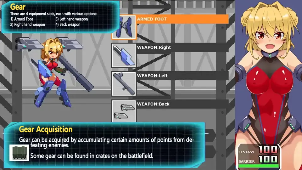 Gear Liberators gameplay screenshot 2 (Others adult game) by Hemoglobin A1C/へもぐろびんA1C（出血観察日記）Ci-en – free download