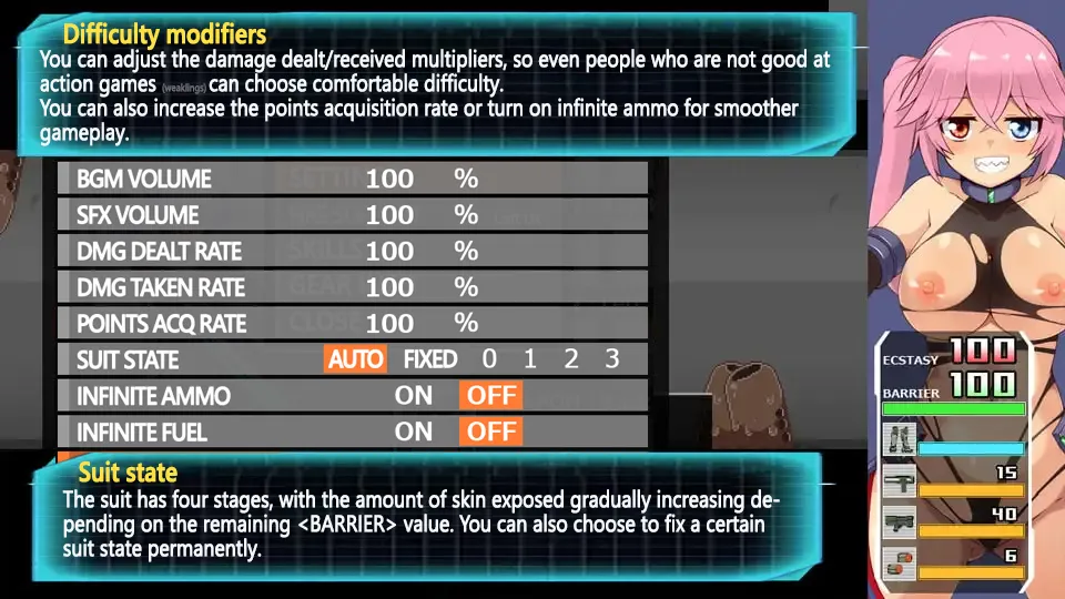 Gear Liberators gameplay screenshot 8 (Others adult game) by Hemoglobin A1C/へもぐろびんA1C（出血観察日記）Ci-en – free download