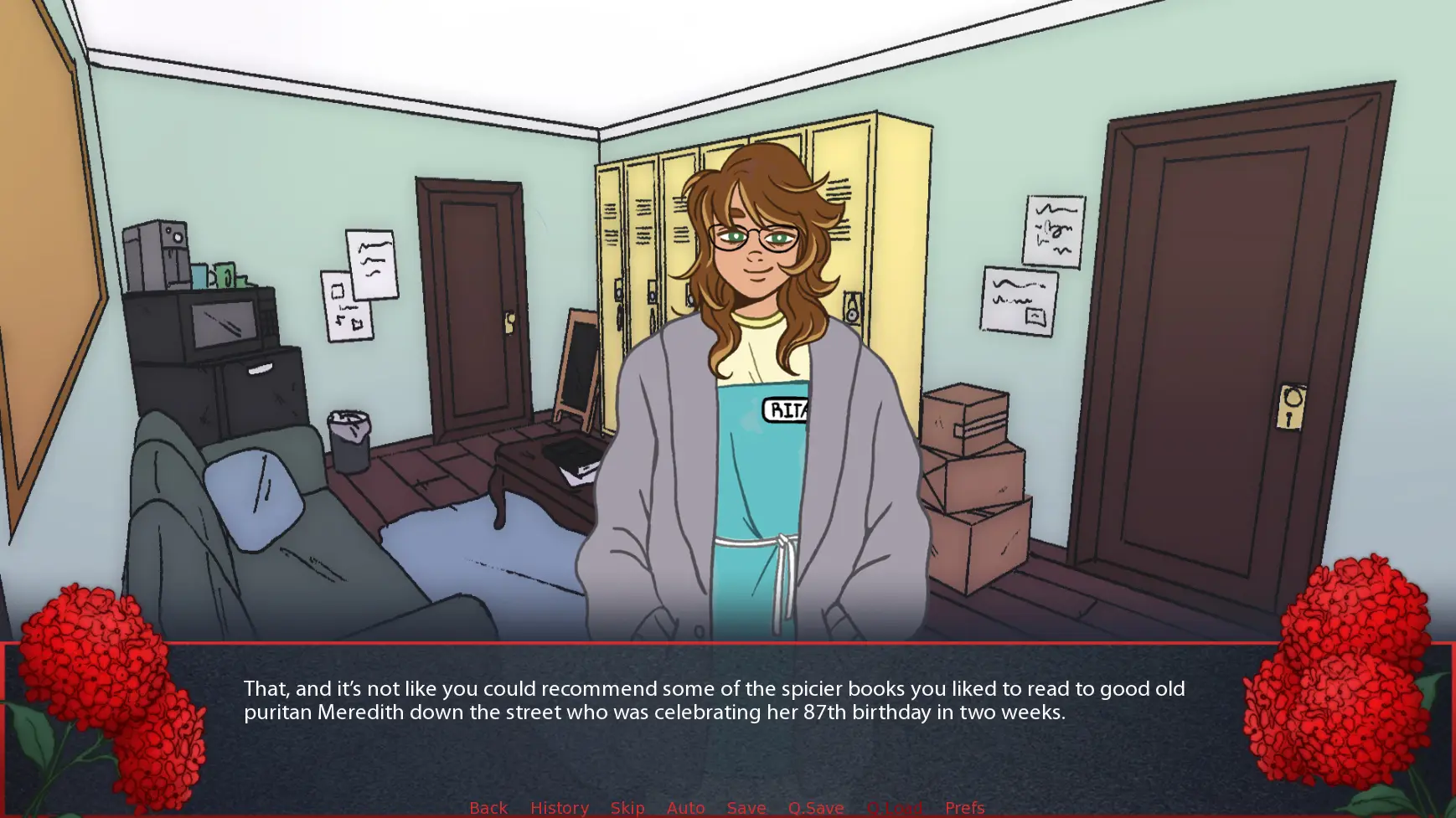 Crimson Hydrangea gameplay screenshot 3 (Ren'Py adult game) by Phantom Legume – free download