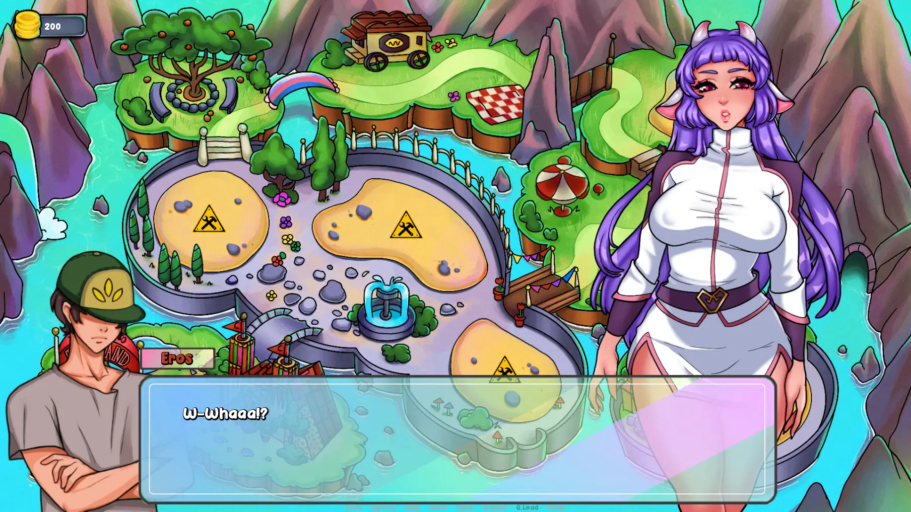 Welcome to Erosland gameplay screenshot 2 (Ren'Py adult game) by PiXel Games – free download