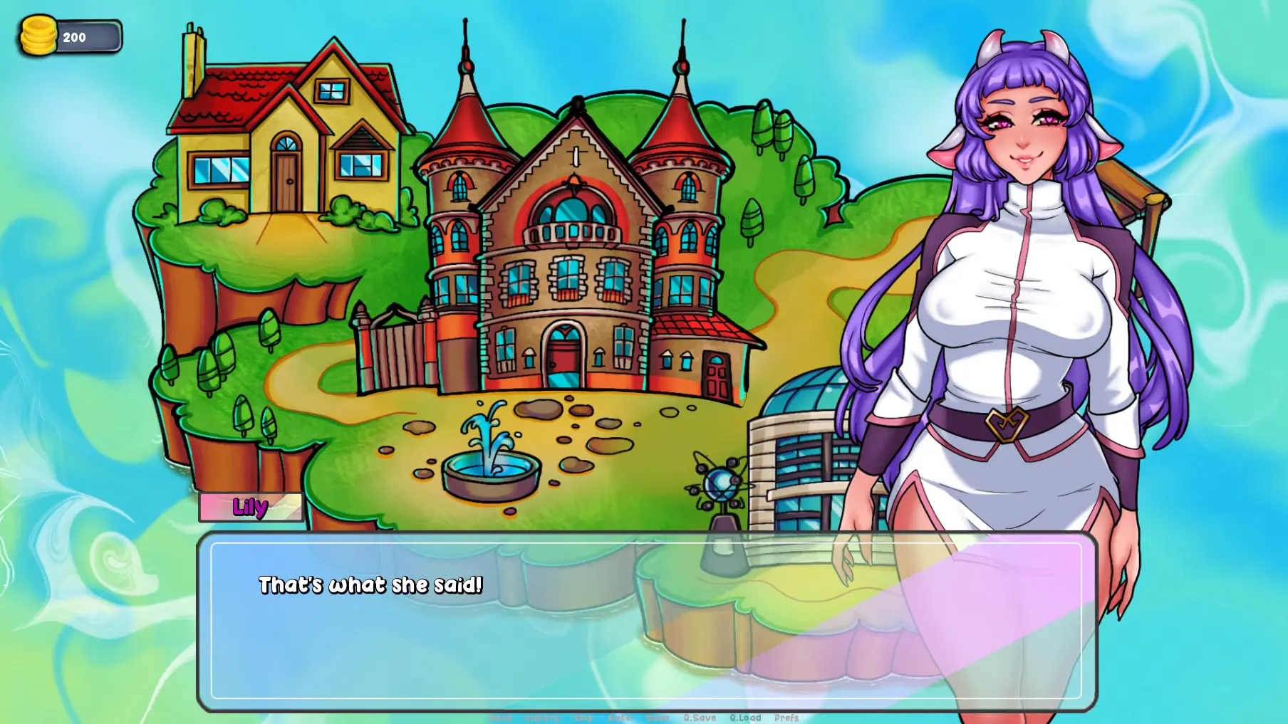 Welcome to Erosland gameplay screenshot 5 (Ren'Py adult game) by PiXel Games – free download