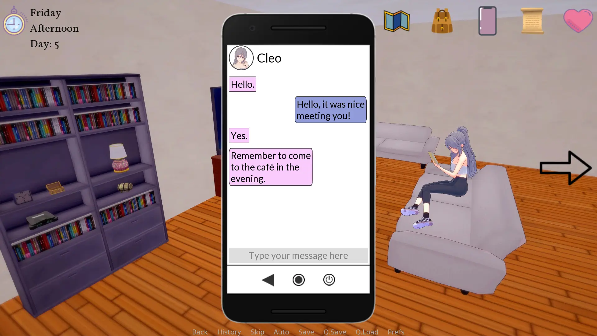 Afterlife Harem gameplay screenshot 1 (Ren'Py adult game) by Aph – free download