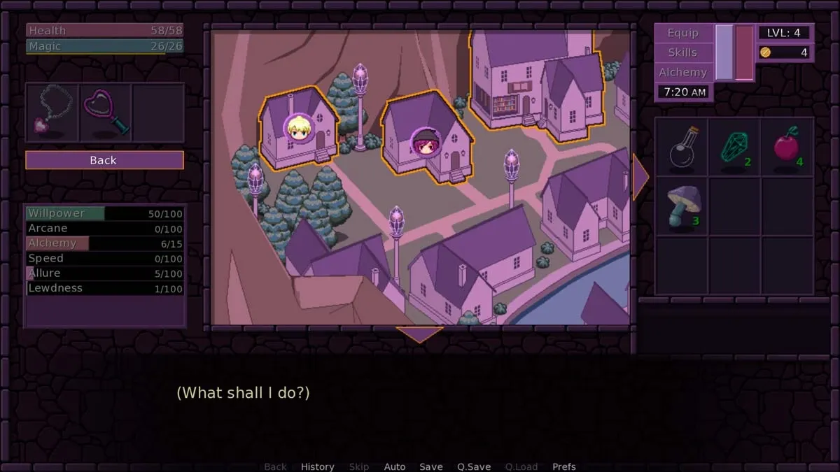 Town of Magic gameplay screenshot 1 (Ren'Py adult game) by Deimus – free download