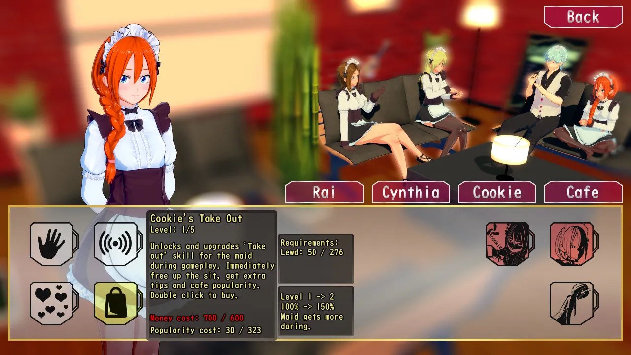 Secret Care Cafe gameplay screenshot 3 (Others adult game) by Rare Alex – free download