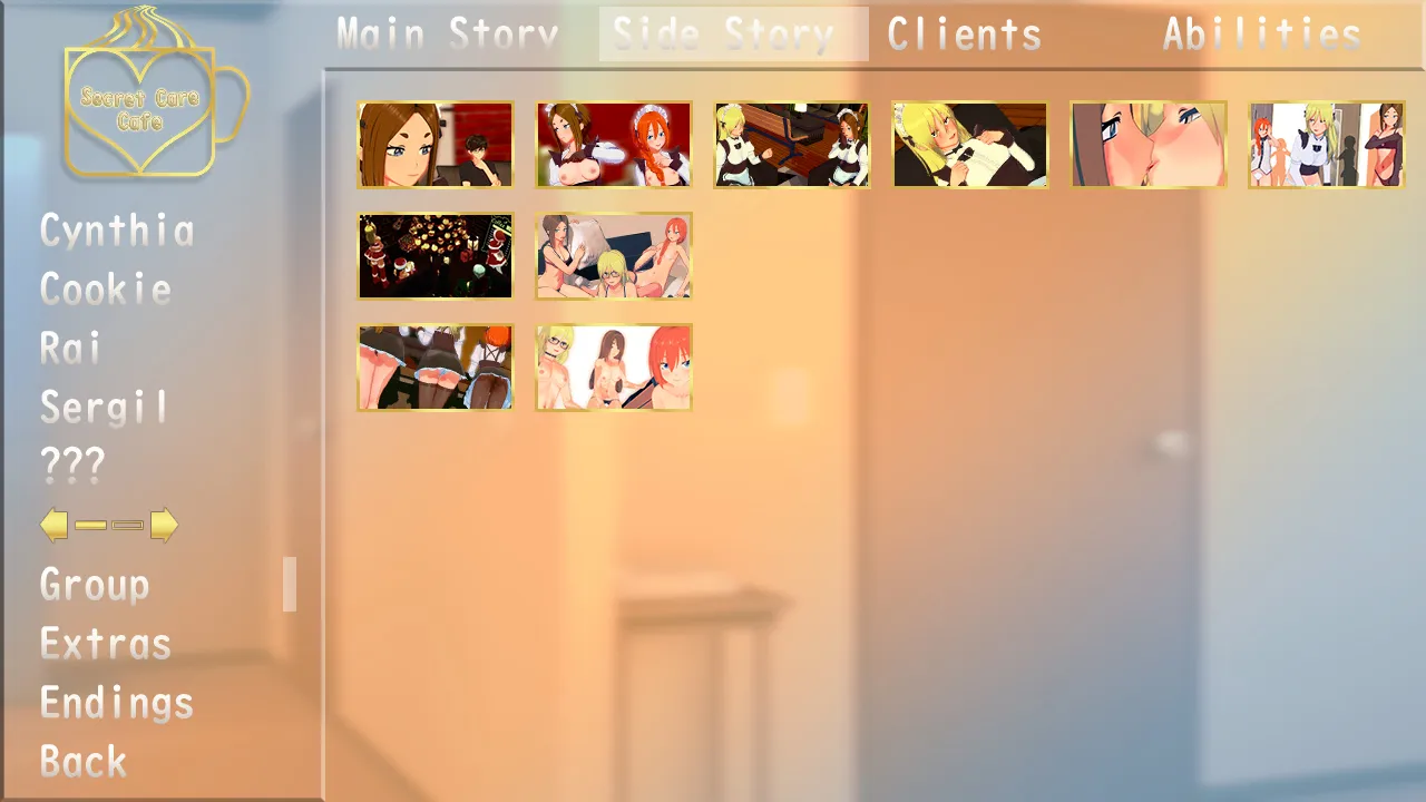 Secret Care Cafe gameplay screenshot 7 (Others adult game) by Rare Alex – free download