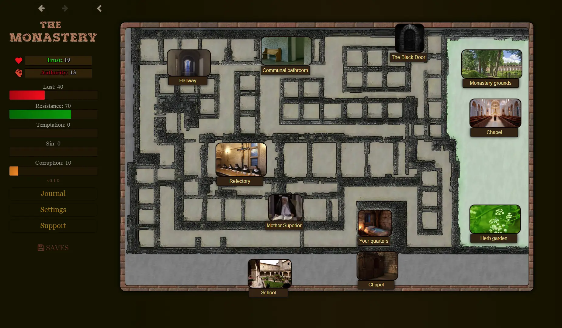 The Monastery gameplay screenshot 6 (HTML adult game) by Alcahest – free download
