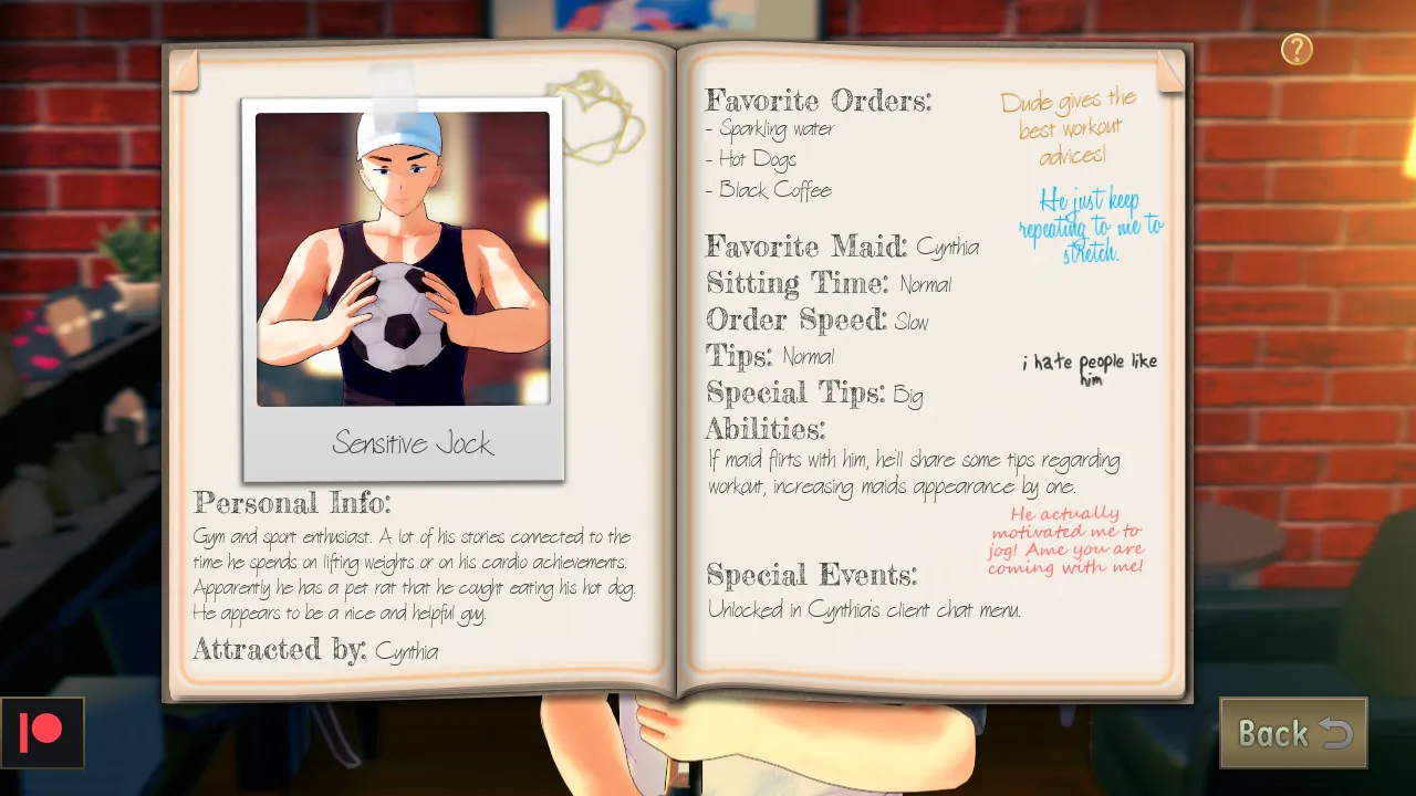 Secret Care Cafe gameplay screenshot 2 (Others adult game) by Rare Alex – free download