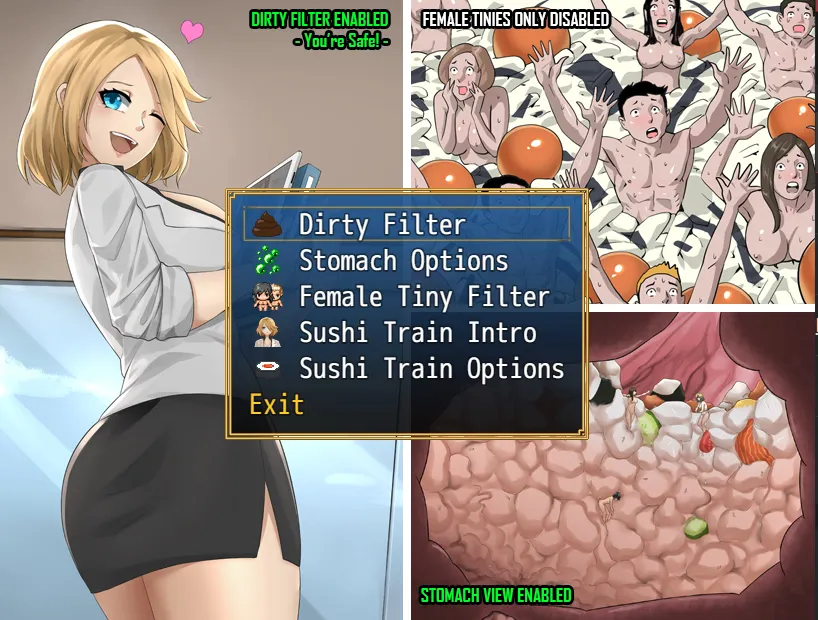 Tsumi Umi Sushi gameplay screenshot 3 (RPGM adult game) by Daichi777 – free download